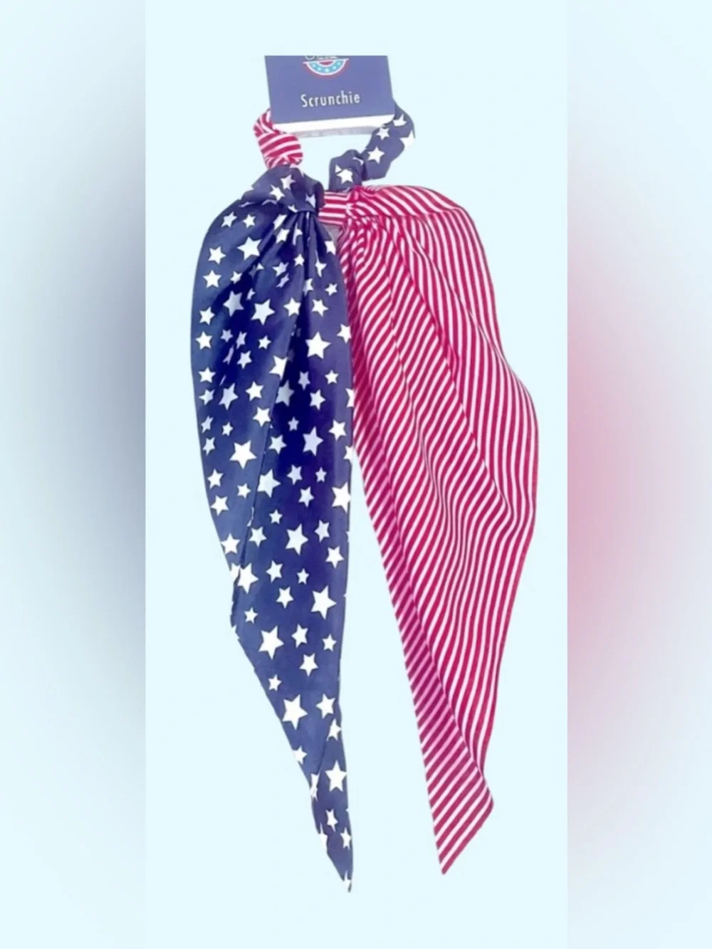 Patriotic Head / Hair Band ~ Scrunchie Ribbon 4th of July Red White Blue NEW NWT